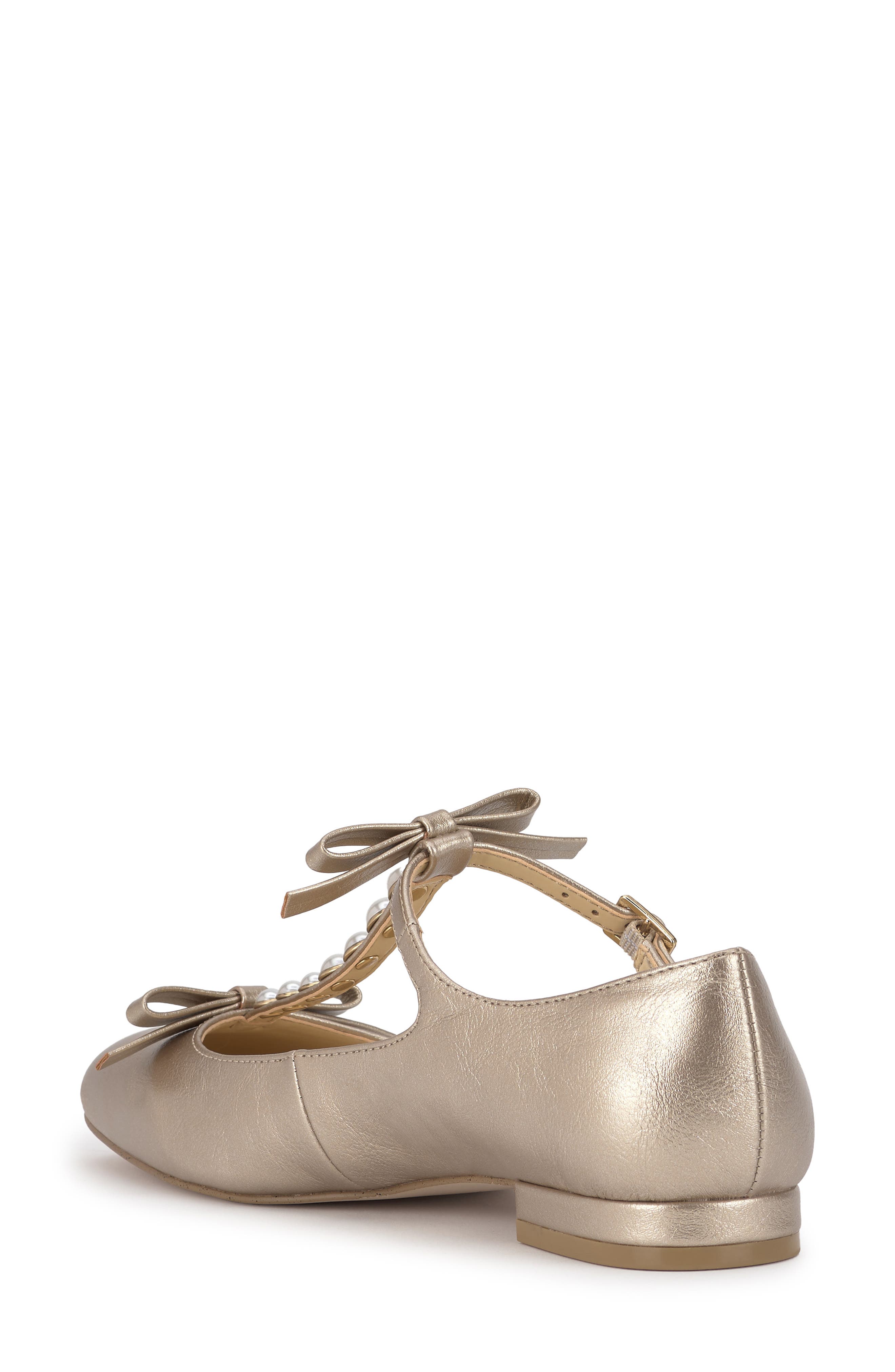 Jessica Simpson Jolliya T-Strap Flat, Alternate, color, Gold