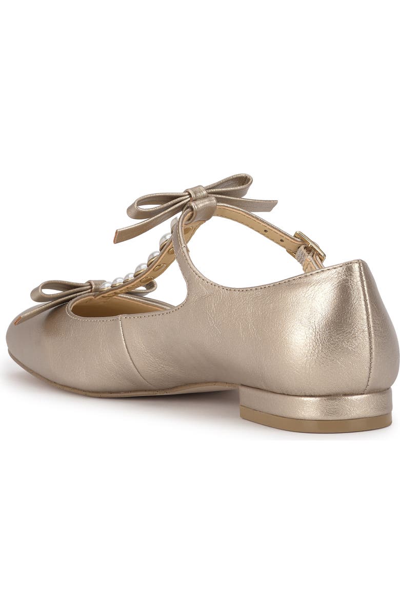 Jessica Simpson Jolliya T-Strap Flat, Alternate, color, Gold