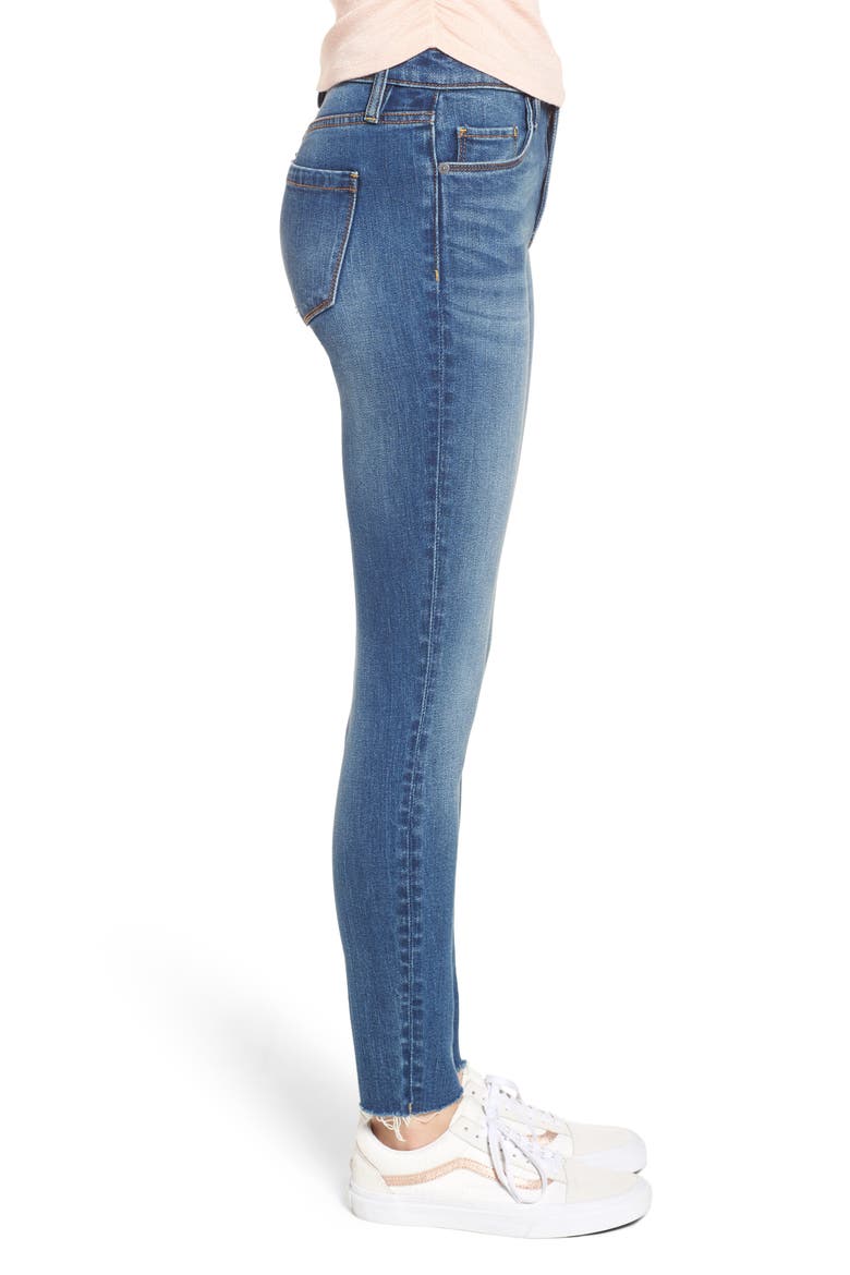 The Great Jones Raw Hem Skinny Jeans, Alternate, color, ONE SHADE UP MED WASH