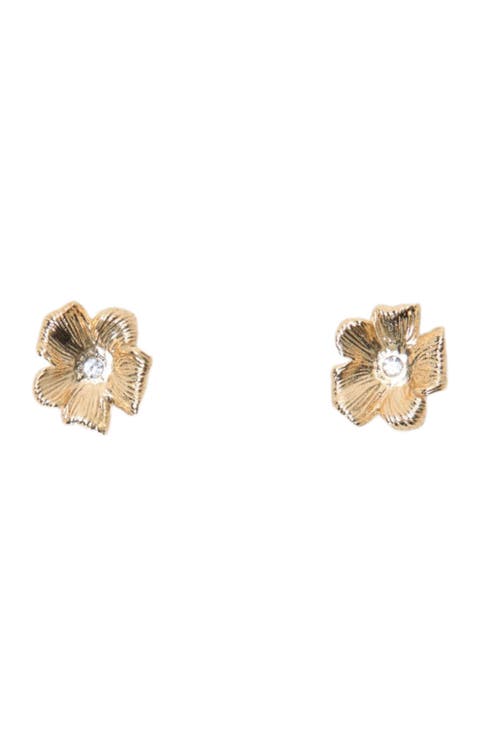 Flower stud earrings