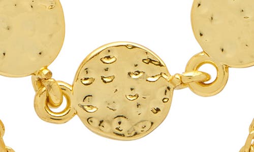 Estella Bartlett Textured Disc Green Onyx Duo Pendant Necklace In Gold