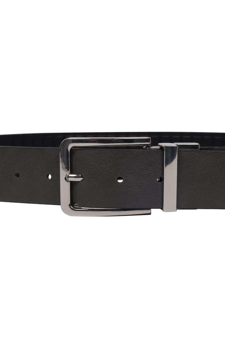 Element Textured PU Reversible Belt with Polished Buckle, Alternate, color, Black/Grey
