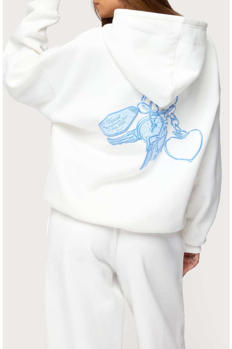 Key Chain Cutie Hoodie, Alternate, color, WHITE