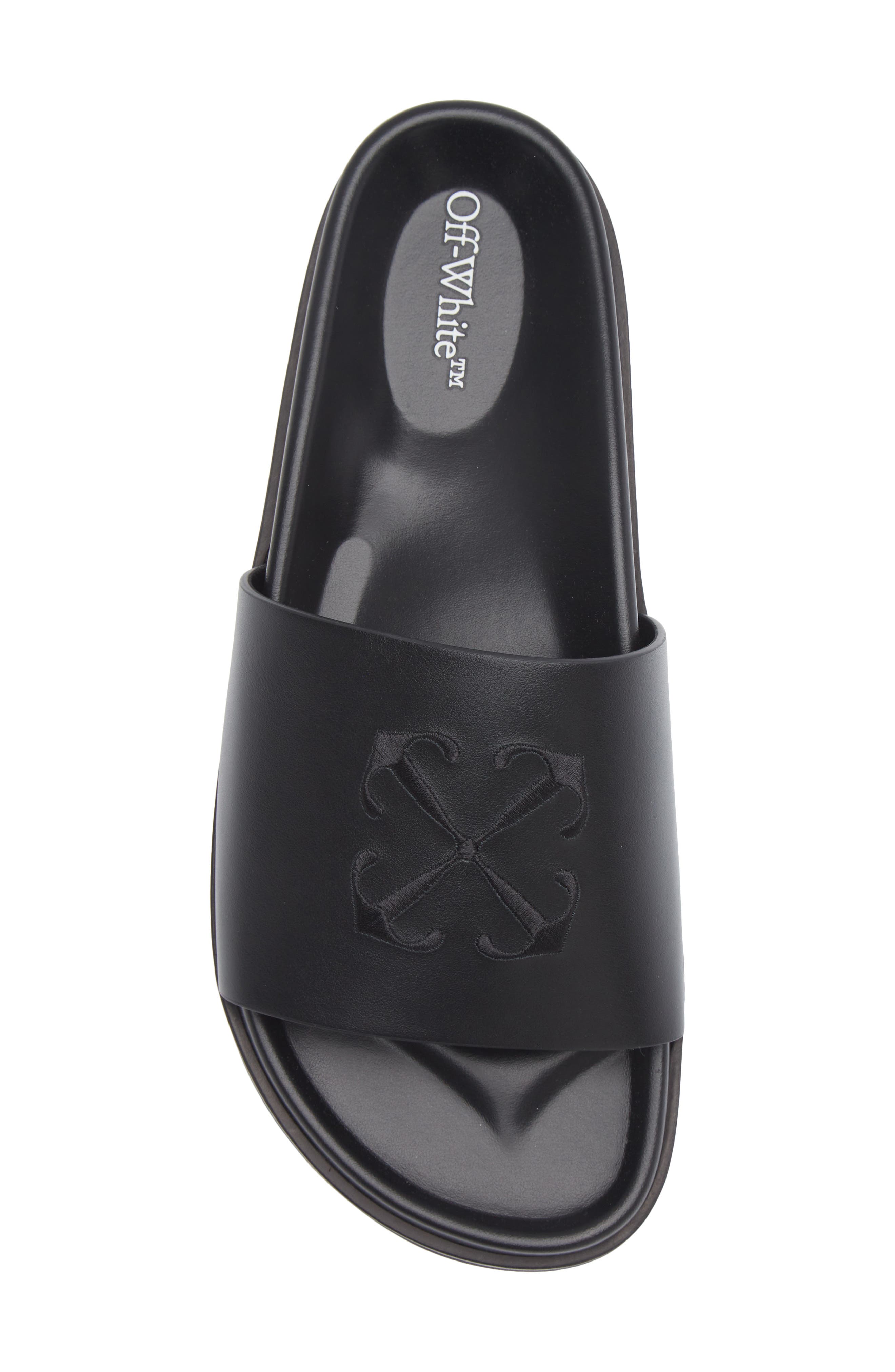 Off-White Pool Time Slide Sandal, Alternate, color, Black Black