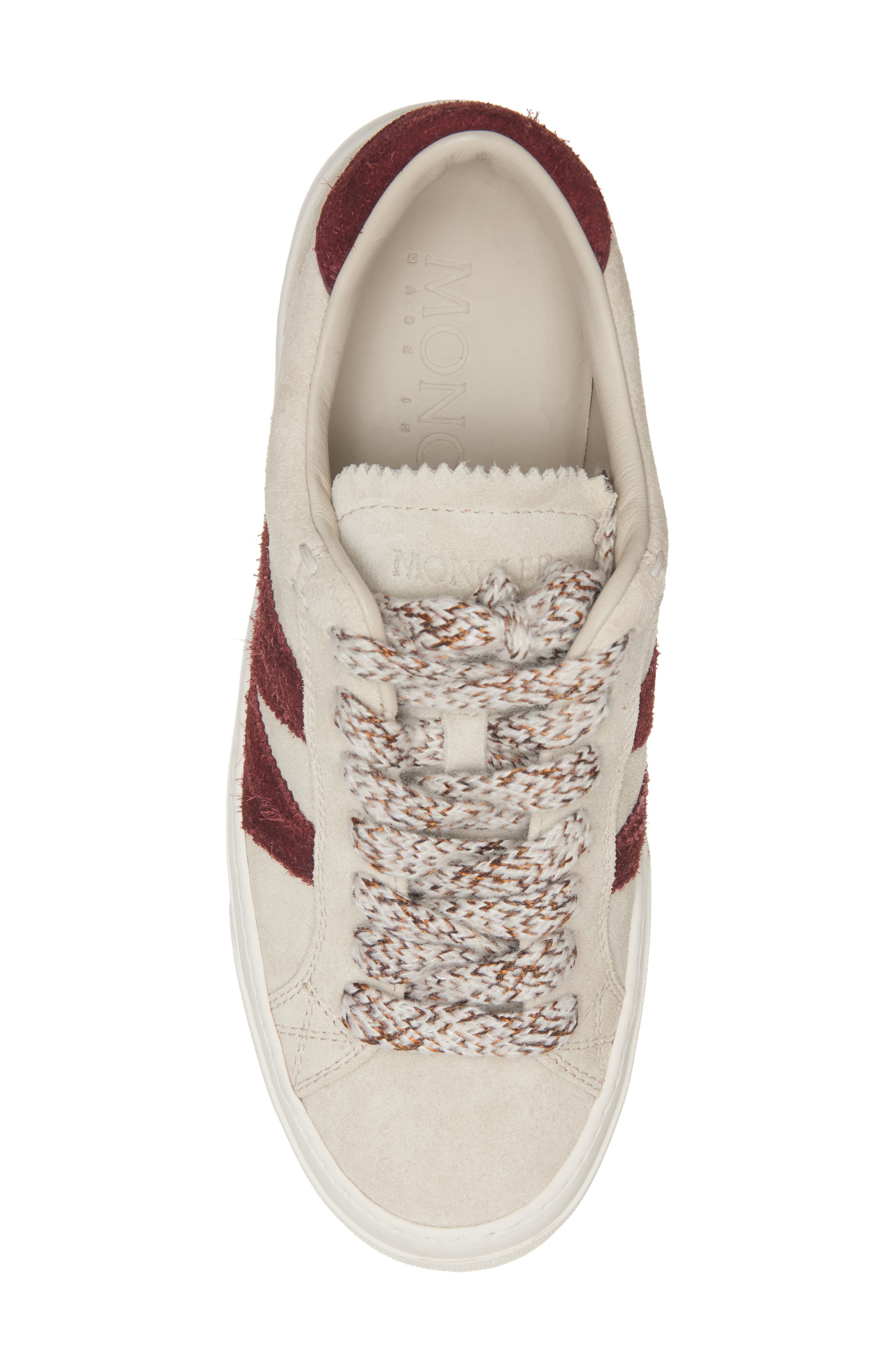 Moncler Monaco2 Suede Low Top Sneaker, Alternate, color, Oatmeal