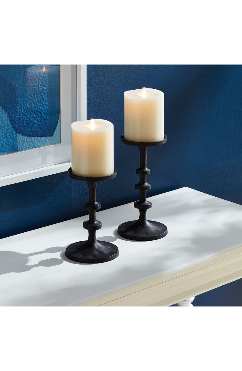 Napa Home & Garden Abacus Petite Candle Stands, Alternate, color, Black