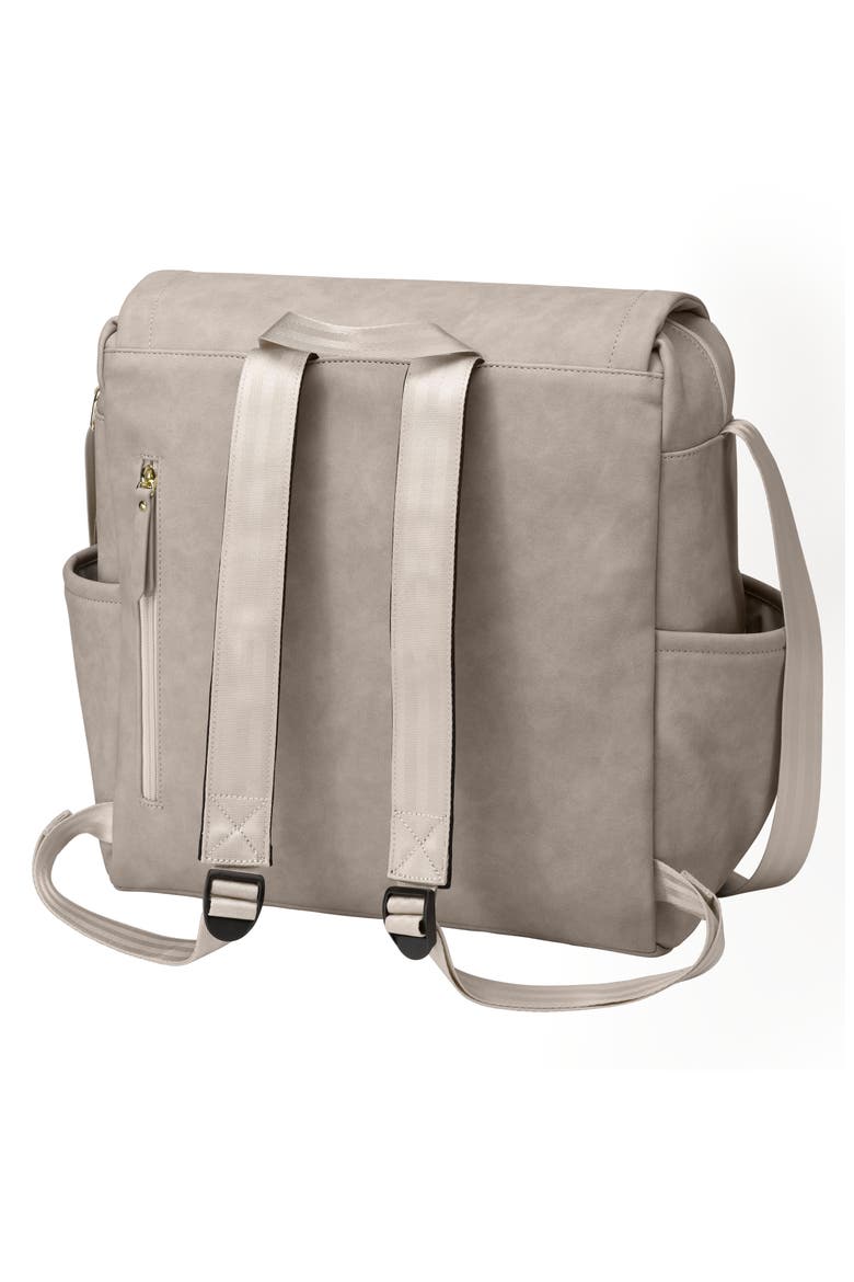 Boxy Backpack Diaper Bag, Alternate, color, GREY MATTE LEATHERETTE