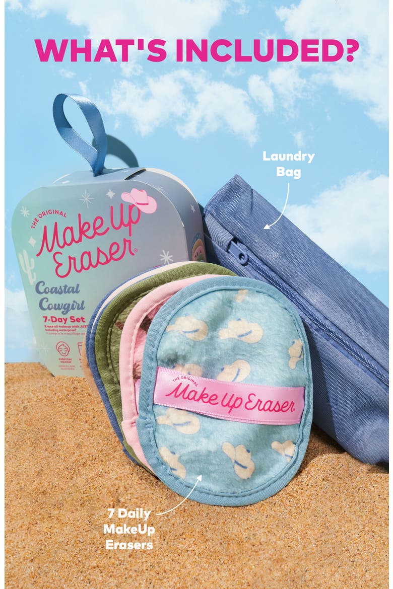 Coastal Cowgirl 7-Day Reusable MakeUp Eraser Set (Limited Edition), Alternate, color, MULTI