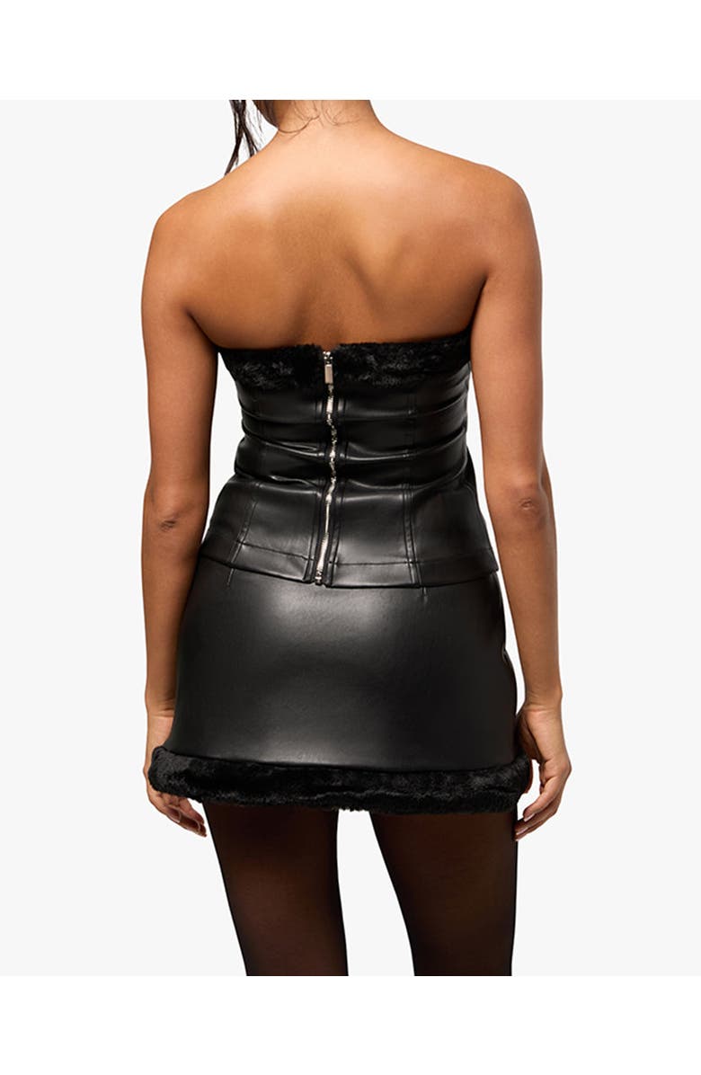 WeWoreWhat Faux Fur Corset Top, Alternate, color,