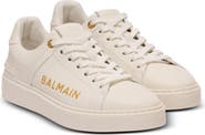 Balmain B-Court printed calfskin trainers