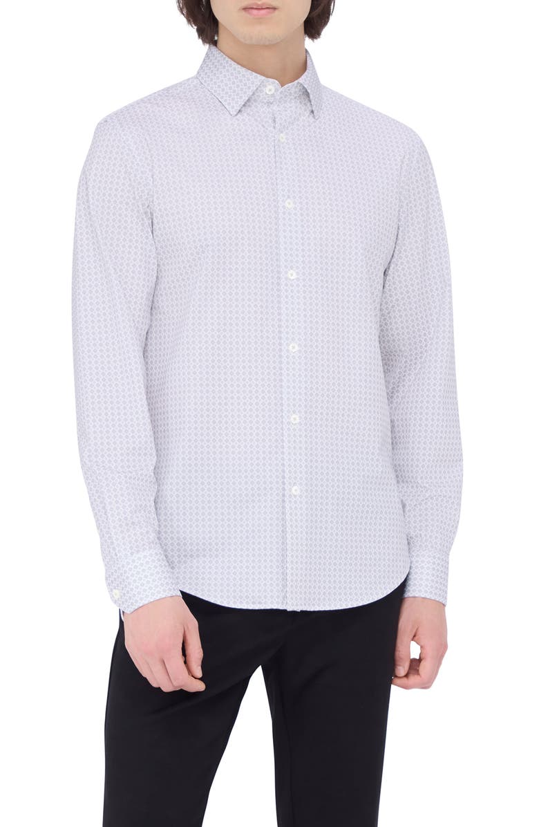 Bugatchi OoohCotton<sup>®</sup> Jules Button-Up Shirt, Main, color,