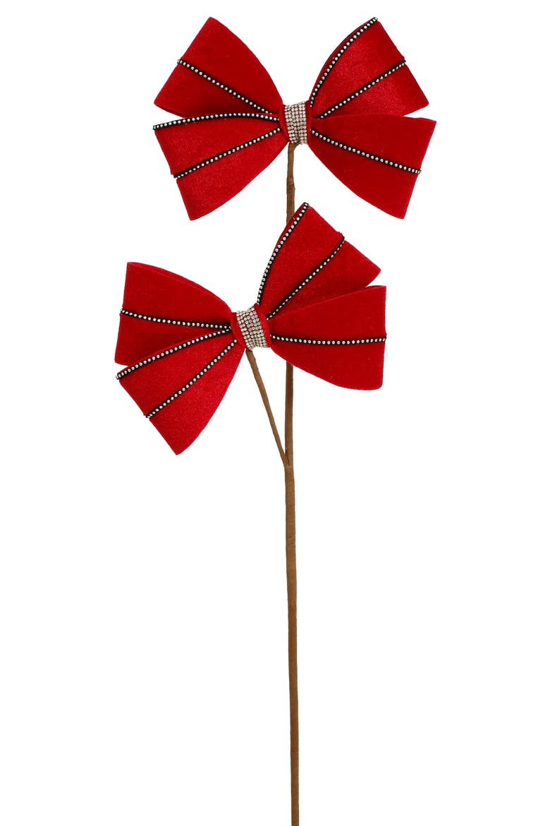 Jewel Bow Spray, Set of 12, Main, color, Red