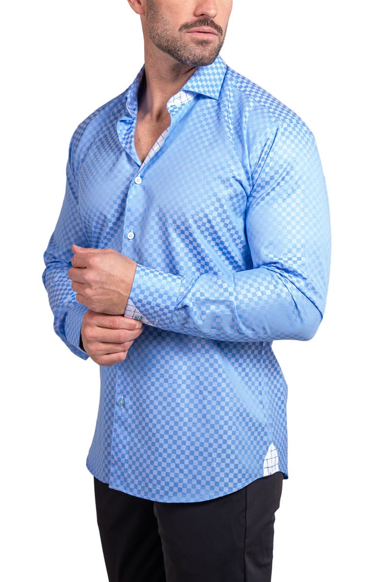 Maceoo Einstein Ascension Contemporary Fit Button-Up Shirt, Alternate, color, Blue