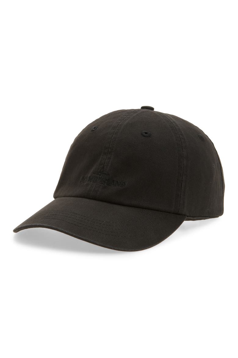 Logo Embroidered Adjustable Baseball Cap, Main, color, BLACK