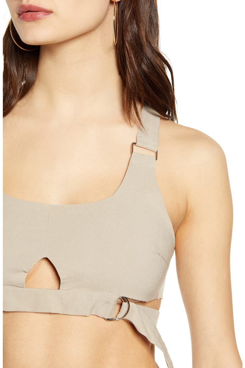 Reed Cutout Utility Crop Top, Alternate, color, TAN
