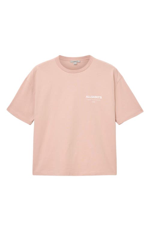 Allsaints Underground Etta Cotton Graphic T-shirt In Pink