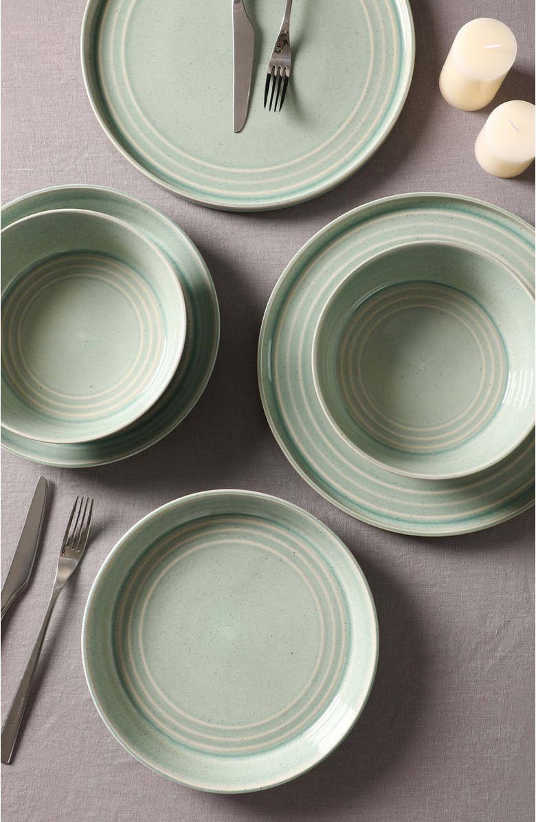 Stone Lain Claire Stoneware 12-Piece Dinnerware Set, Alternate, color, Green