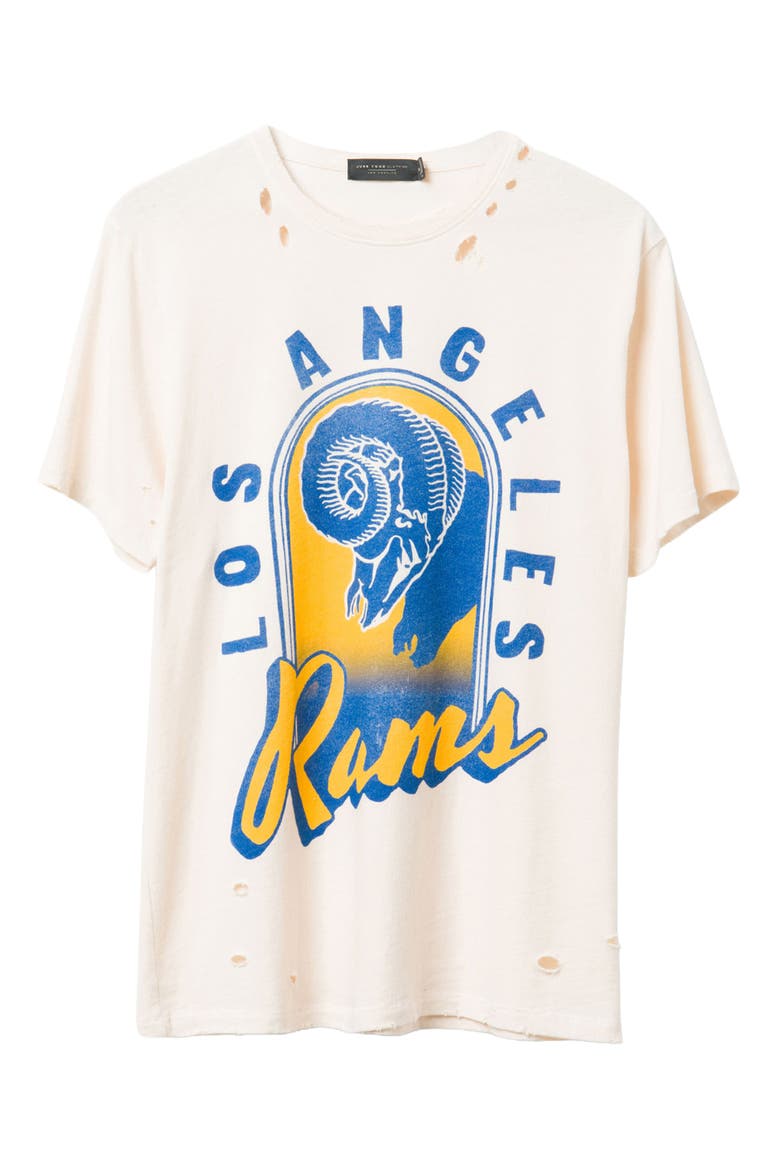 Los Angeles Rams Cotton Graphic T-Shirt, Main, color, BIRCH