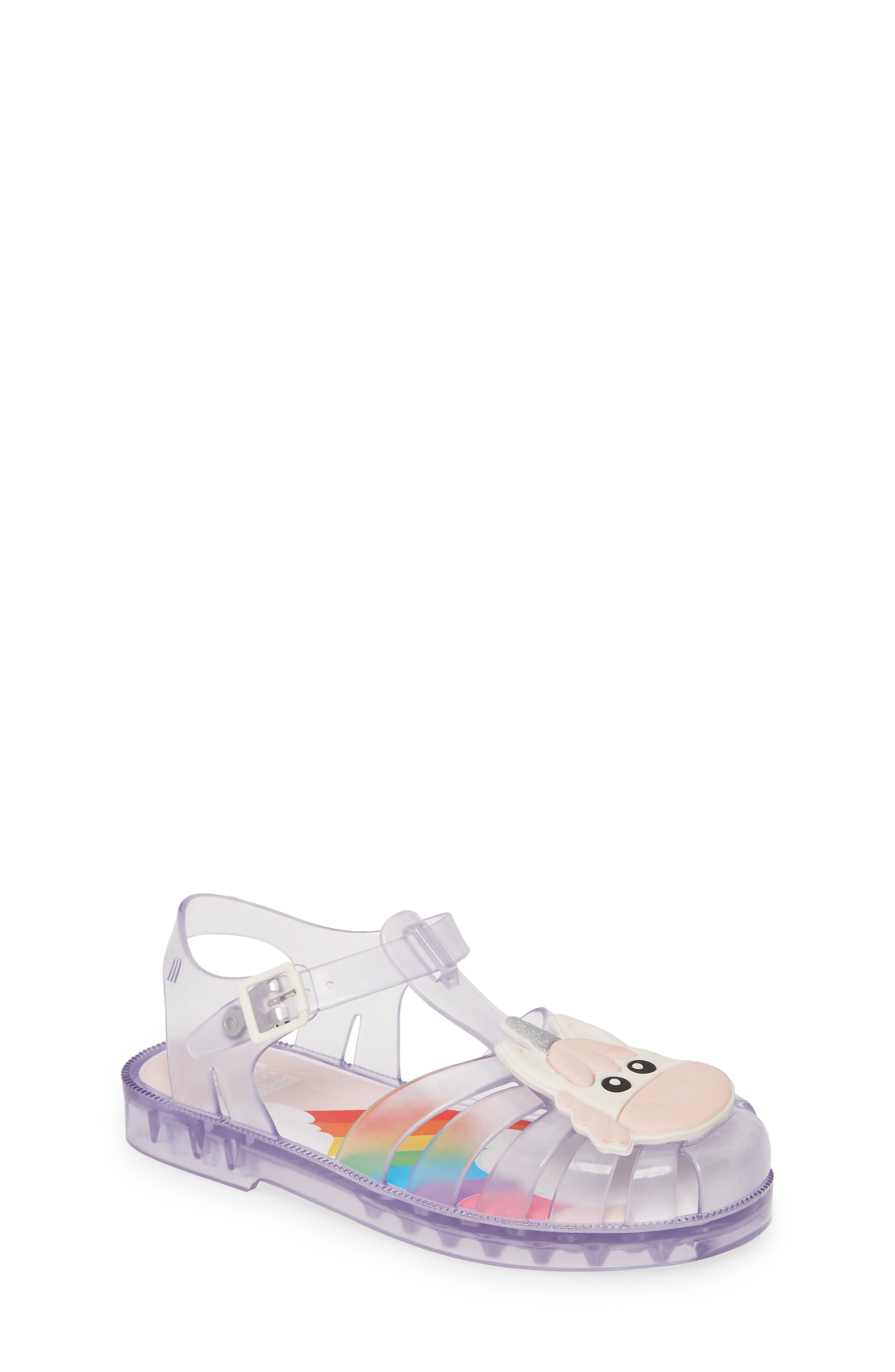 Mel by Melissa Possession Unicorn Glitter Sandal, Main, color, 
