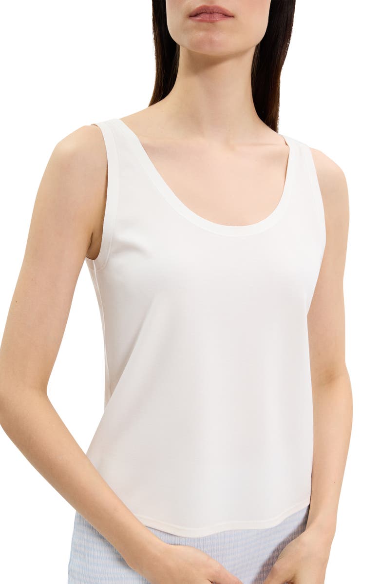 Theory Raw Trim Tank, Alternate, color, White
