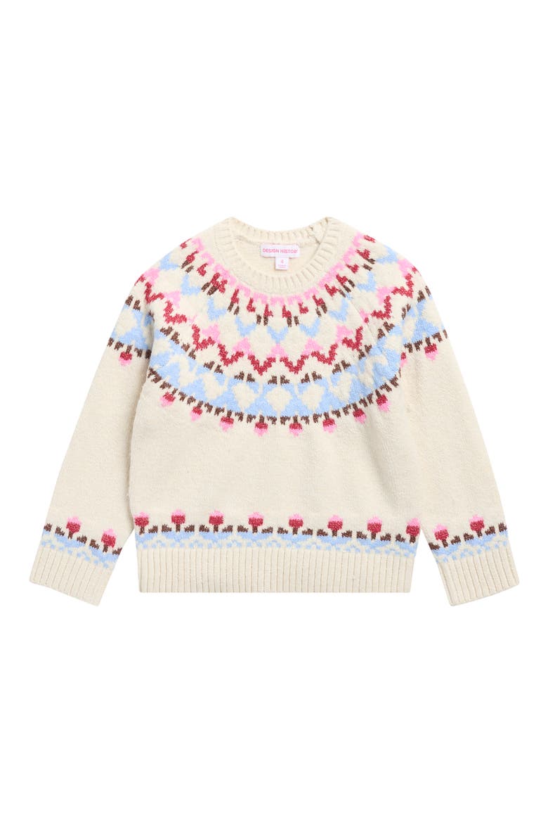 Kids' Fair Isle Sweater, Main, color, TAN SUEDE COMBO