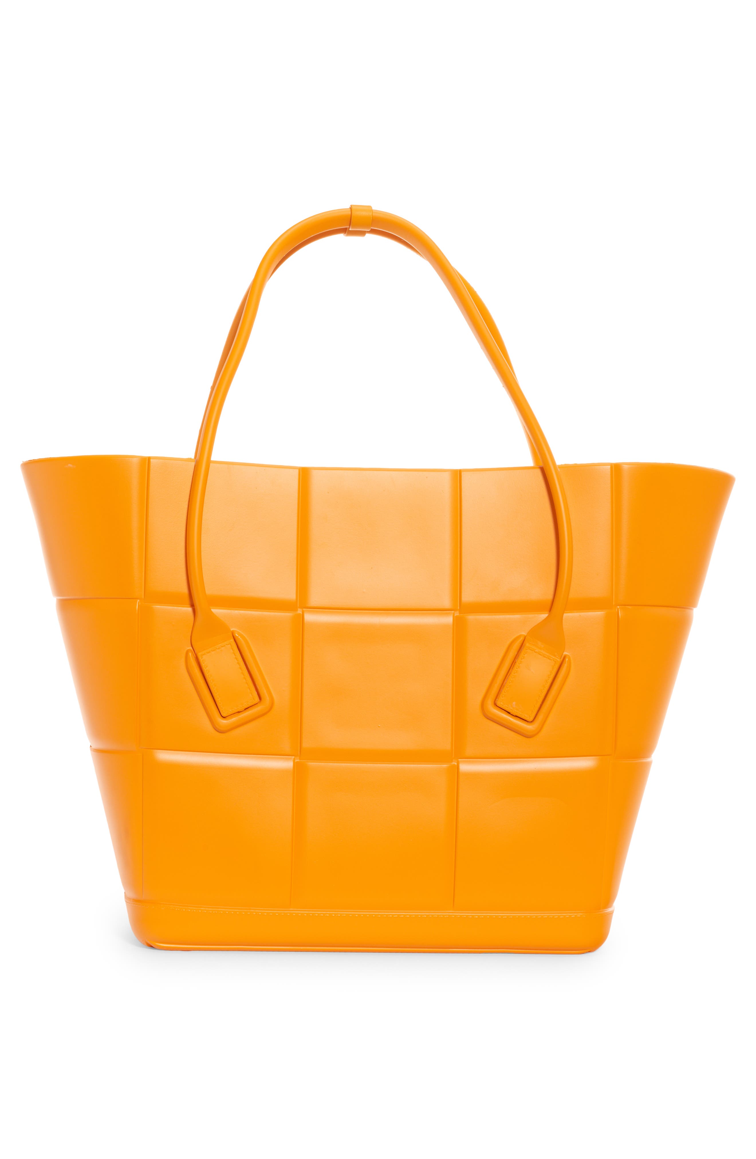 Mini Arco Embossed Rubber Tote, Alternate, color, TANGERINE