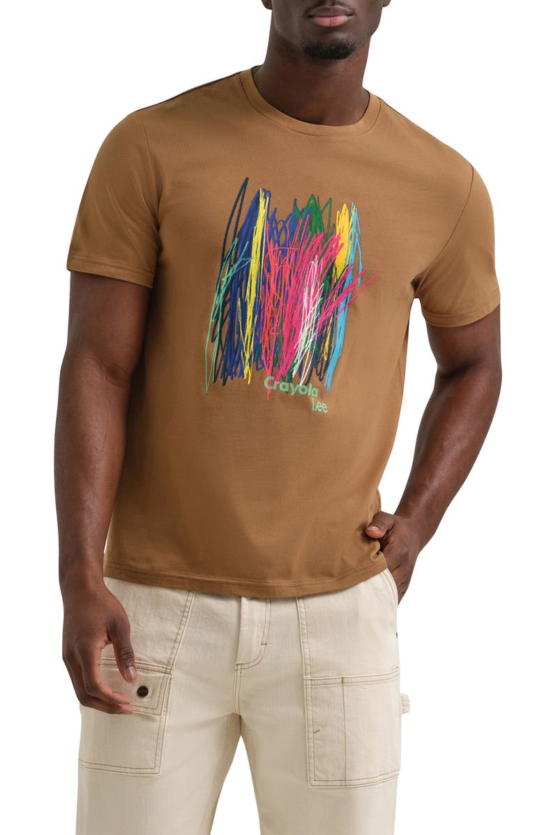 Lee x Crayola Graphic T-Shirt, Main, color, Raw Umber