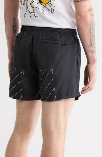 Diagonal Outline Swim Shorts