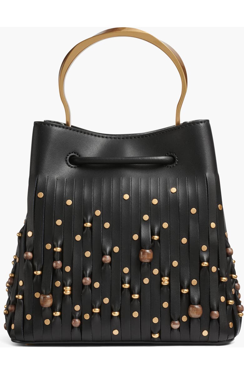 Donna Karan New York Lawrence Beaded Lasercut Bucket, Alternate, color,