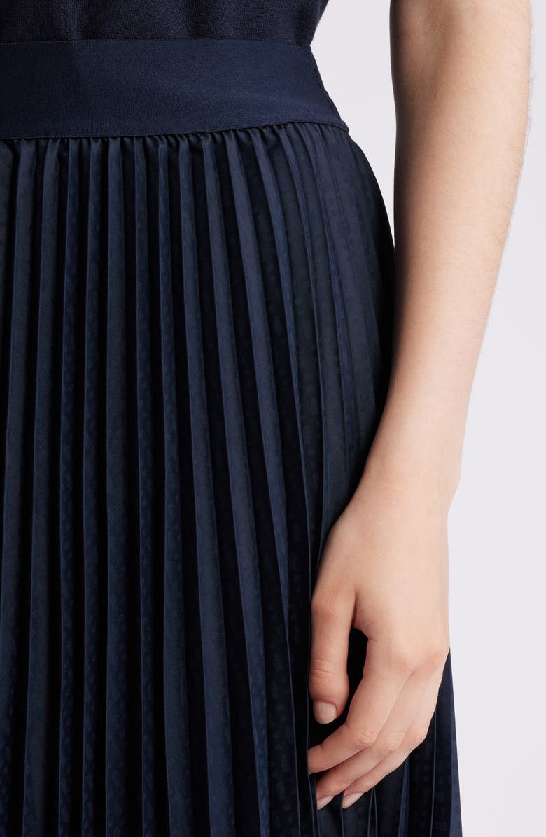 BOSS Vapliso Pleated Jacquard Midi Skirt, Alternate, color,