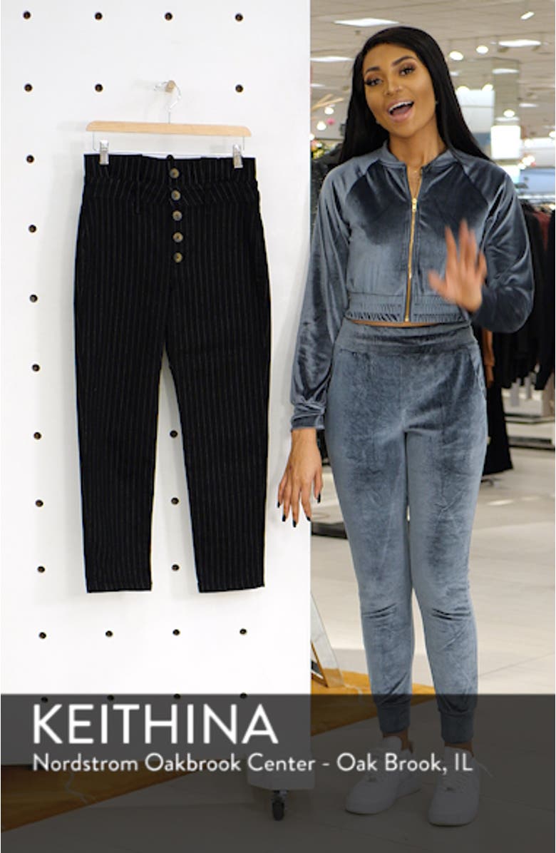 Montella Pinstripe Crop Skinny Pants, sales video thumbnail