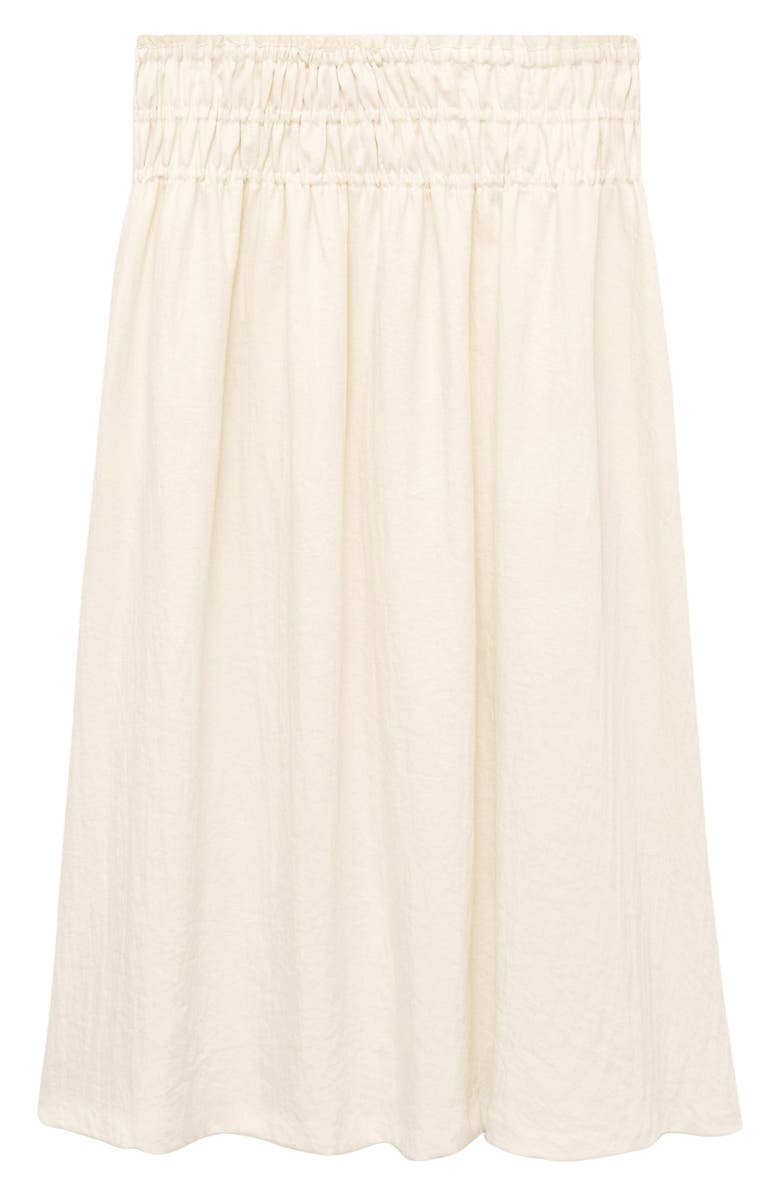 MANGO Shirred Maxi Skirt, Alternate, color, Pale Beige