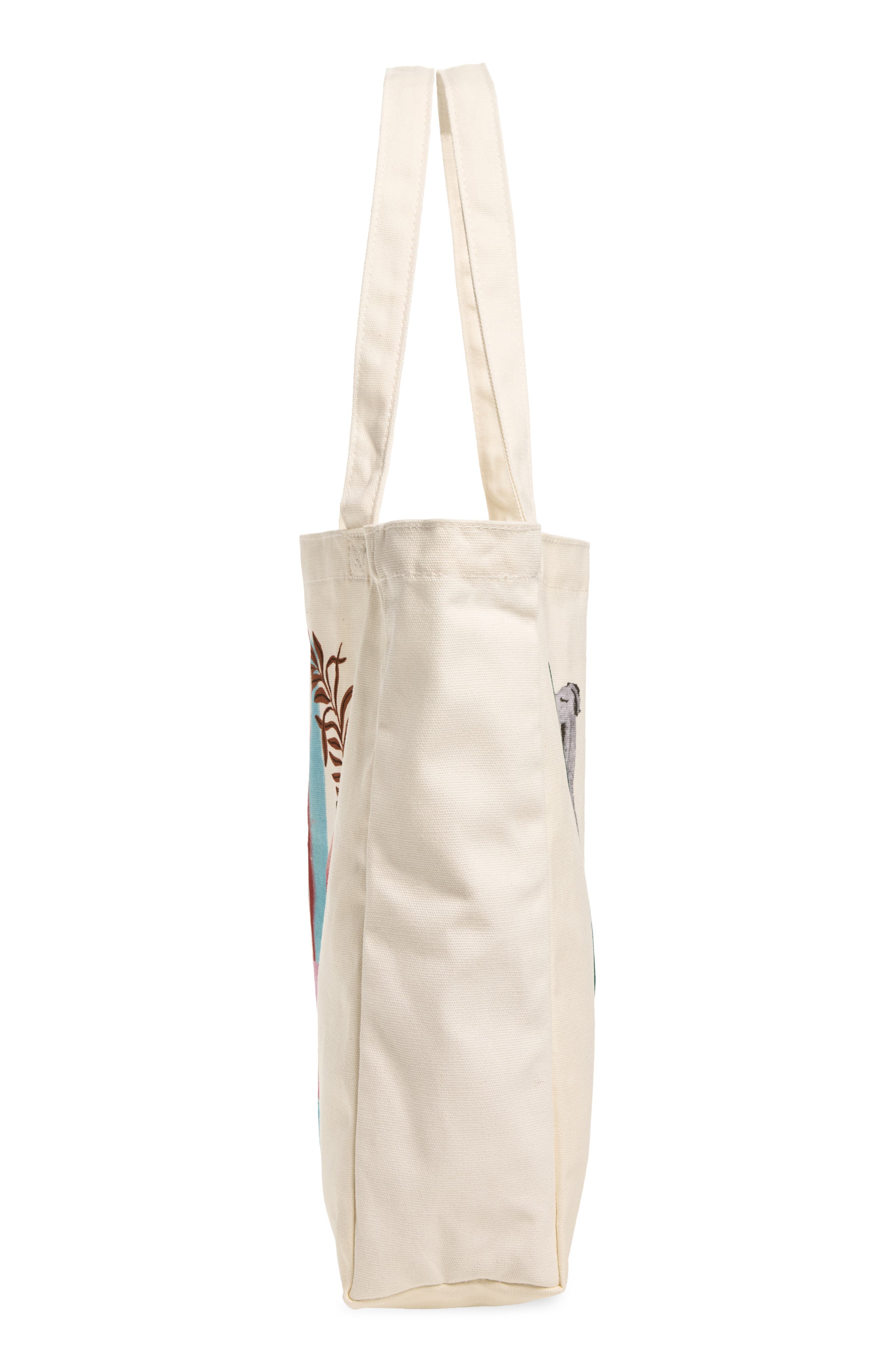 Canvas Book Tote, Alternate, color, MULTI