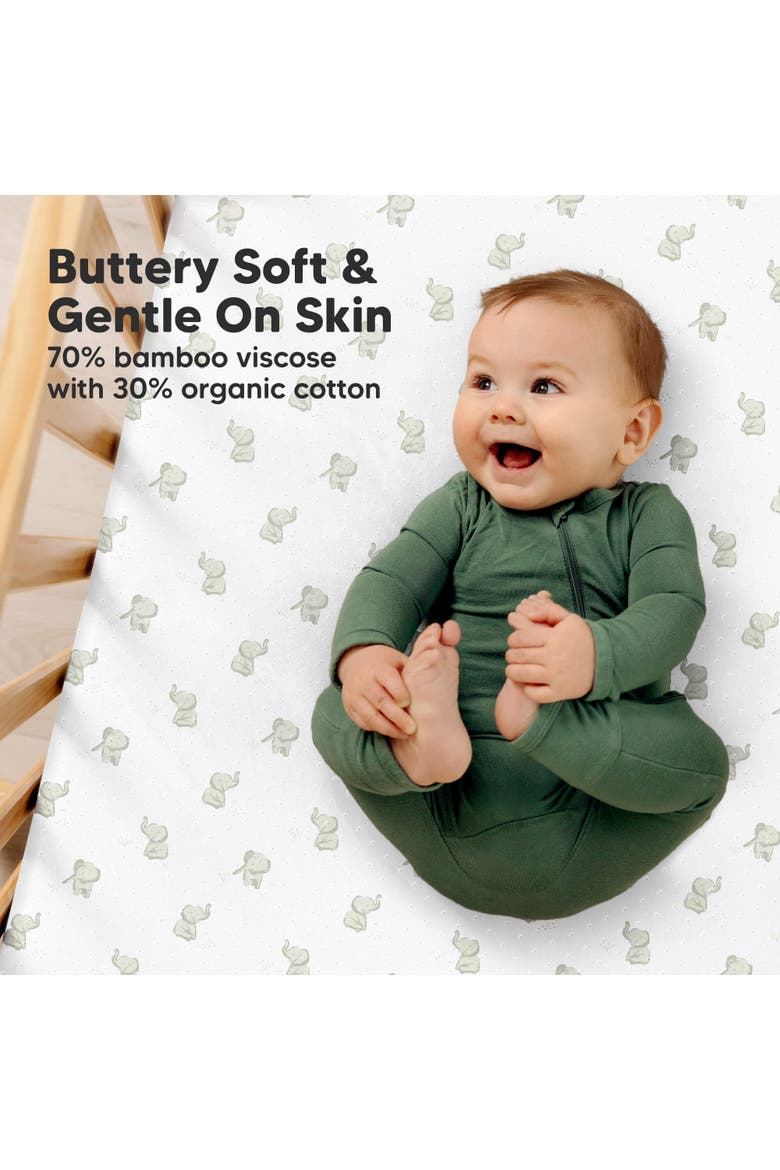 2-Pack Aereo Fitted Crib Sheets, Alternate, color, Elly