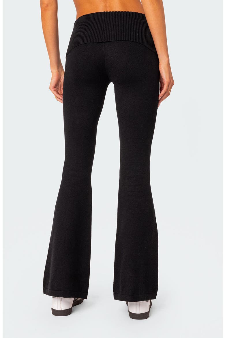 Desiree Foldover Flare Pants, Alternate, color, BLACK