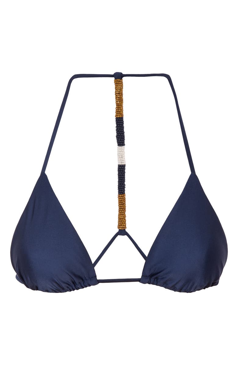 ViX Paula Hermanny Ella Beaded Triangle Bikini Top, Alternate, color, 