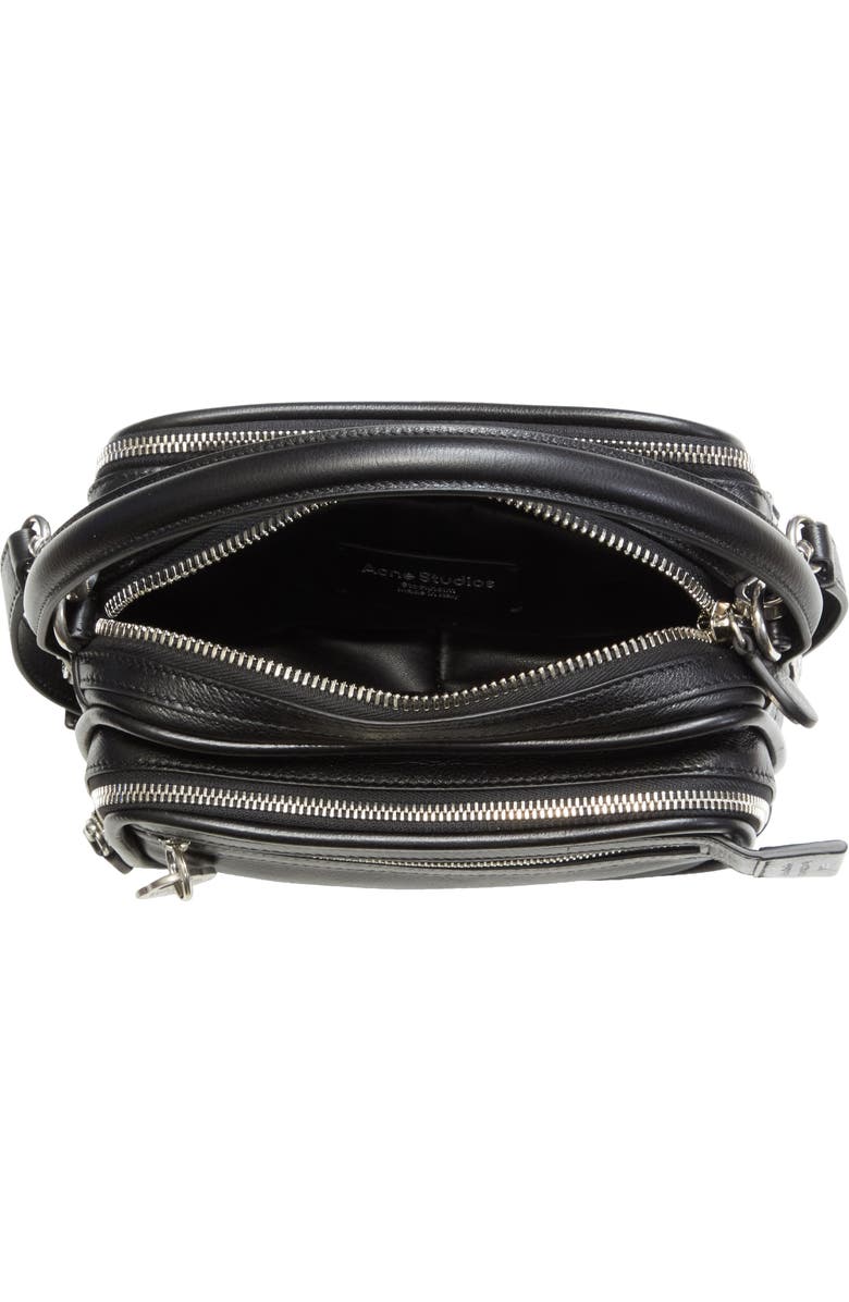 Acne Studios Camero Kit Leather Handbag, Alternate, color, Black