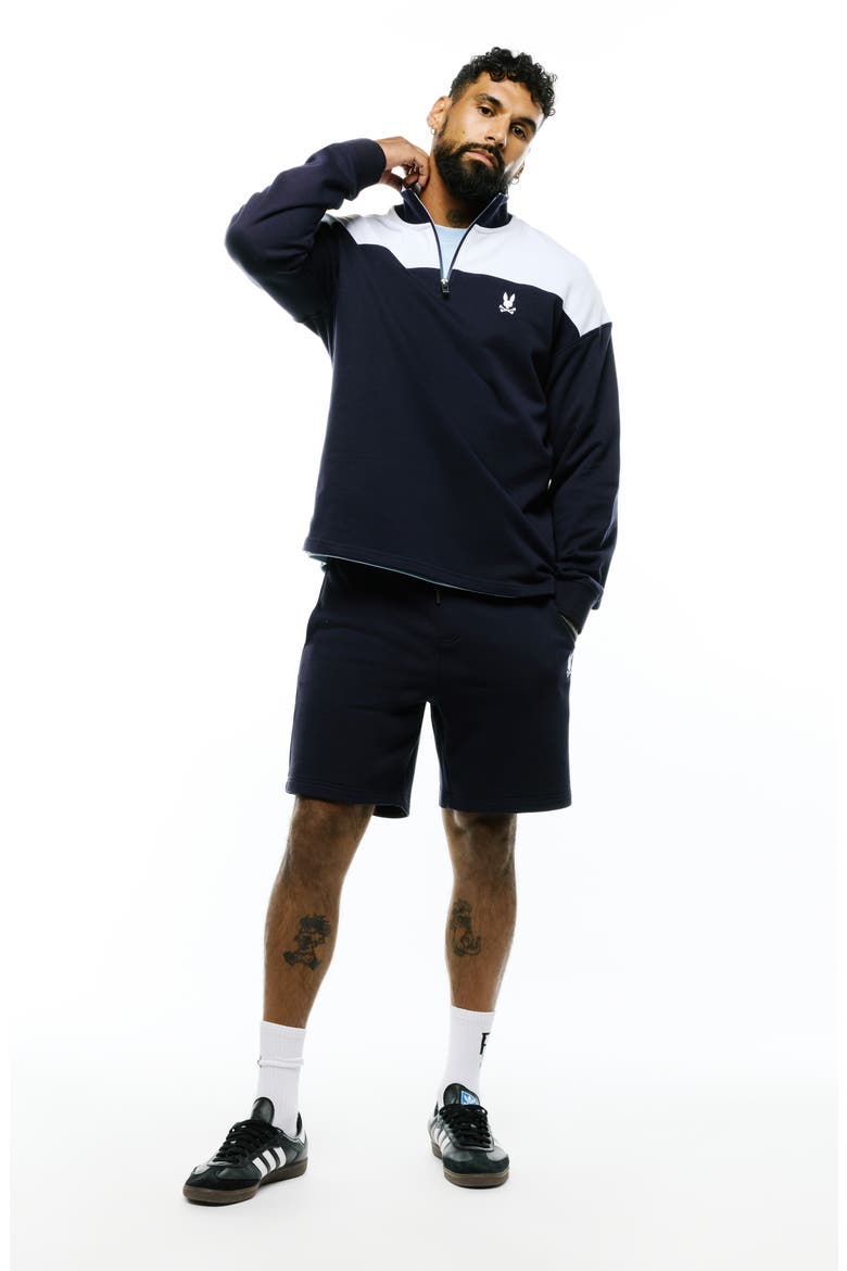 Gabe French Terry Quarter-Zip Pullover, Alternate, color, BARITONE B