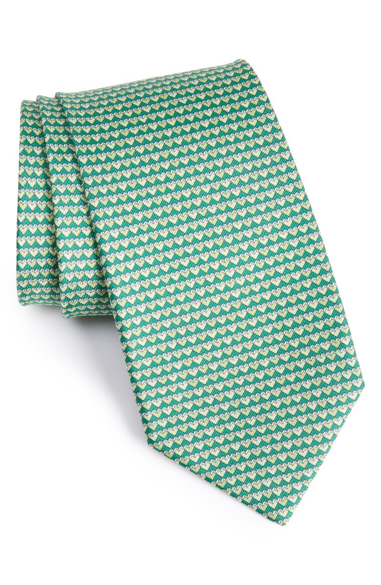FERRAGAMO Salvatore Ferragamo Heart Print Silk Tie, Main, color,
