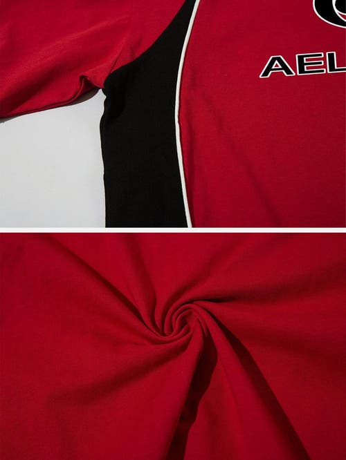 Aelfric Eden Color Block Speedway Tee In Red