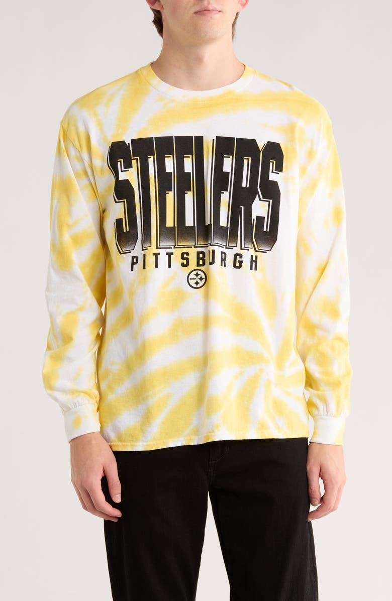 Junk Food NFL Steelers Game Time Cotton Graphic T-Shirt, Main, color, Mustard Tie-Dye