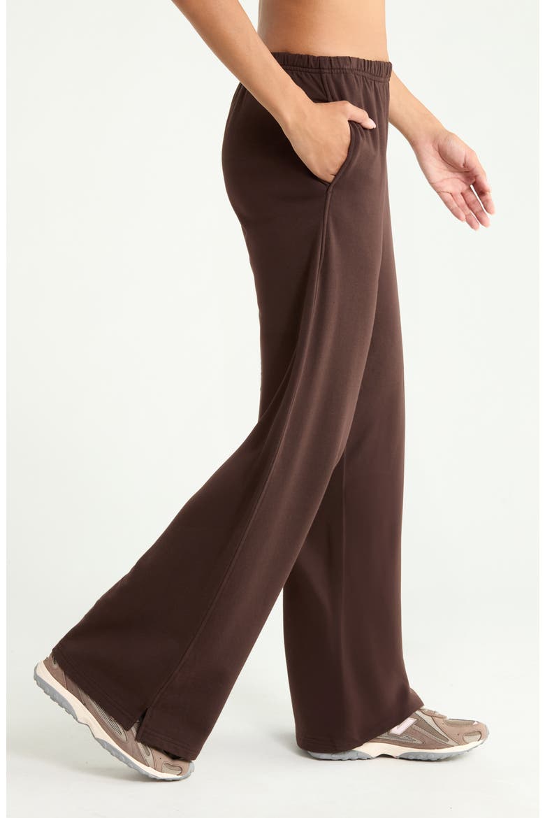 Weekend Wide Leg Sweatpants, Alternate, color, BROWN MOLE'