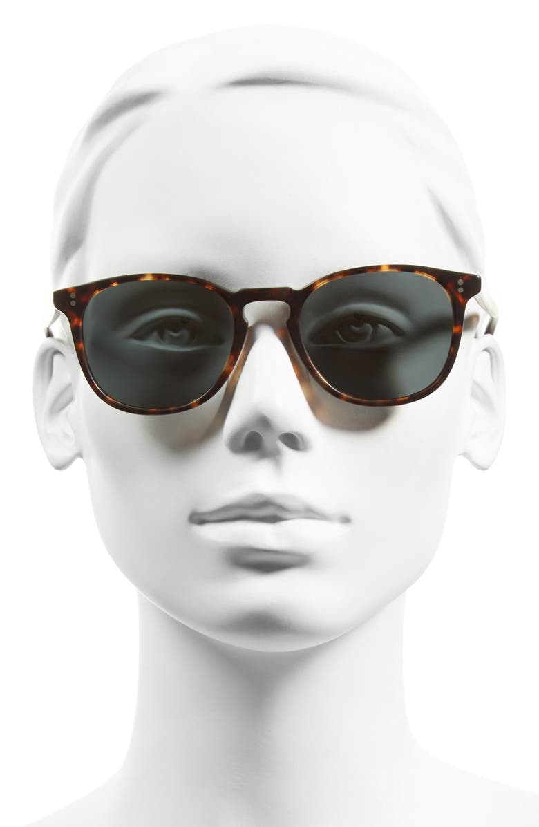Oliver Peoples 'Finley' 51mm Polarized Sunglasses, Alternate, color, Brown/ Tortoise/ Gold Polar