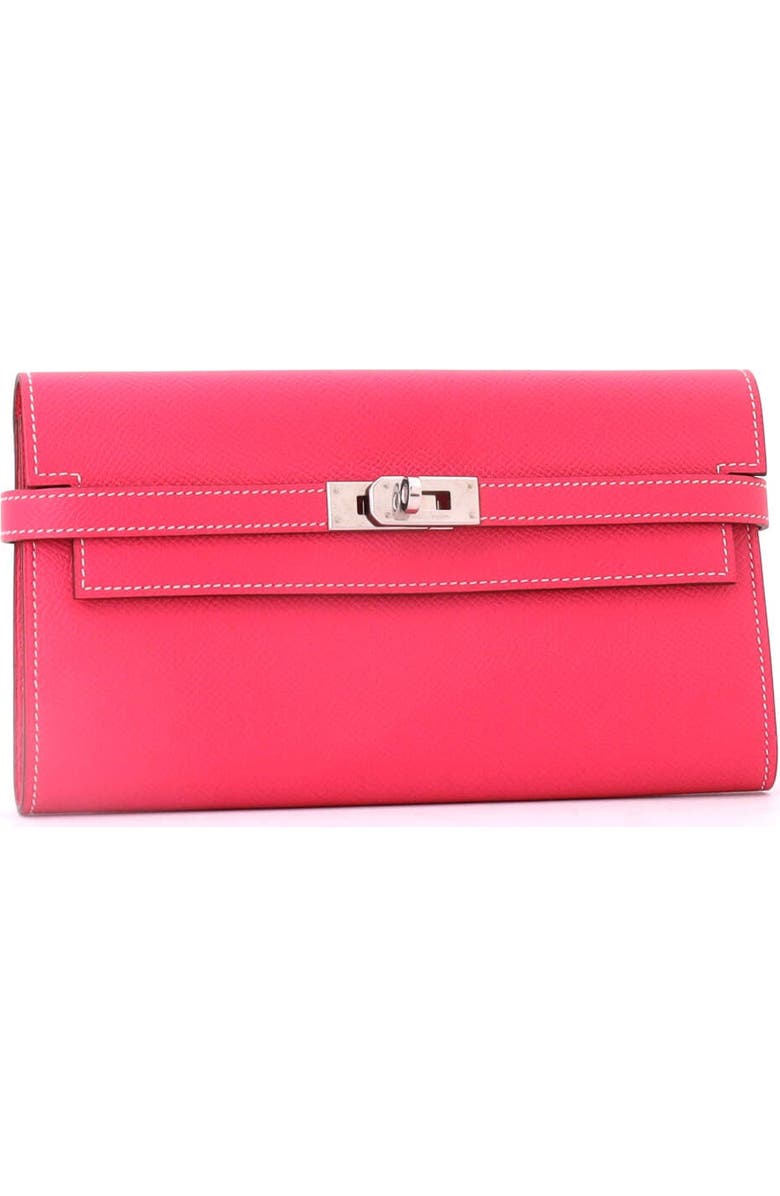 Pre-Owned Hermes Kelly Wallet Epsom Long, Alternate, color, Rose Tyrien