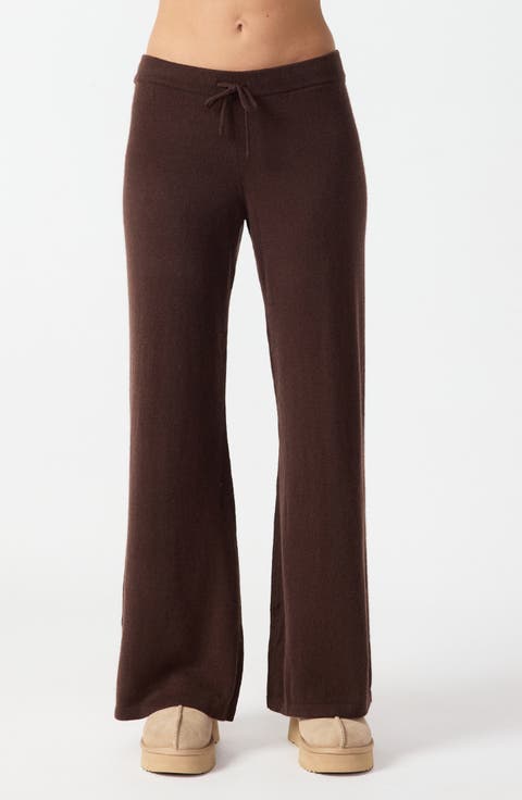 Amelie Cashmere Blend Knit Wide Leg Pants