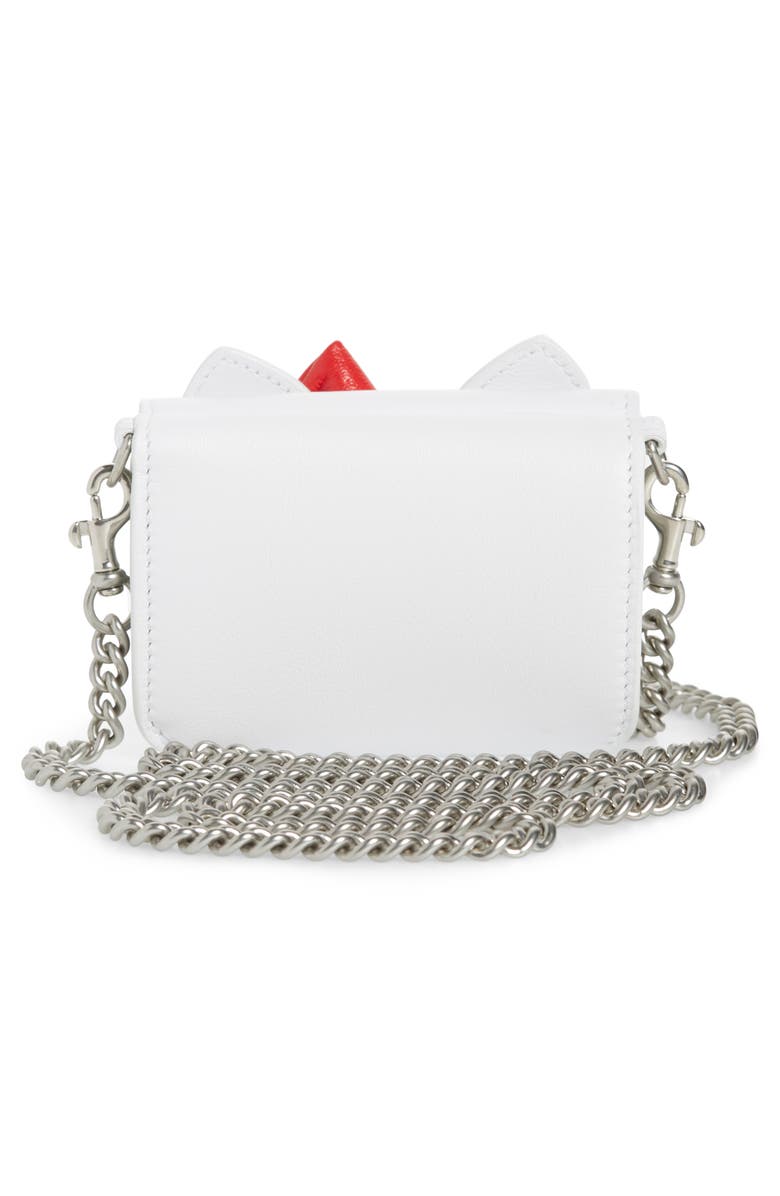 Balenciaga x Hello Kitty<sup>®</sup> Mini Kitty Calfskin Leather Wallet on a Chain, Alternate, color,