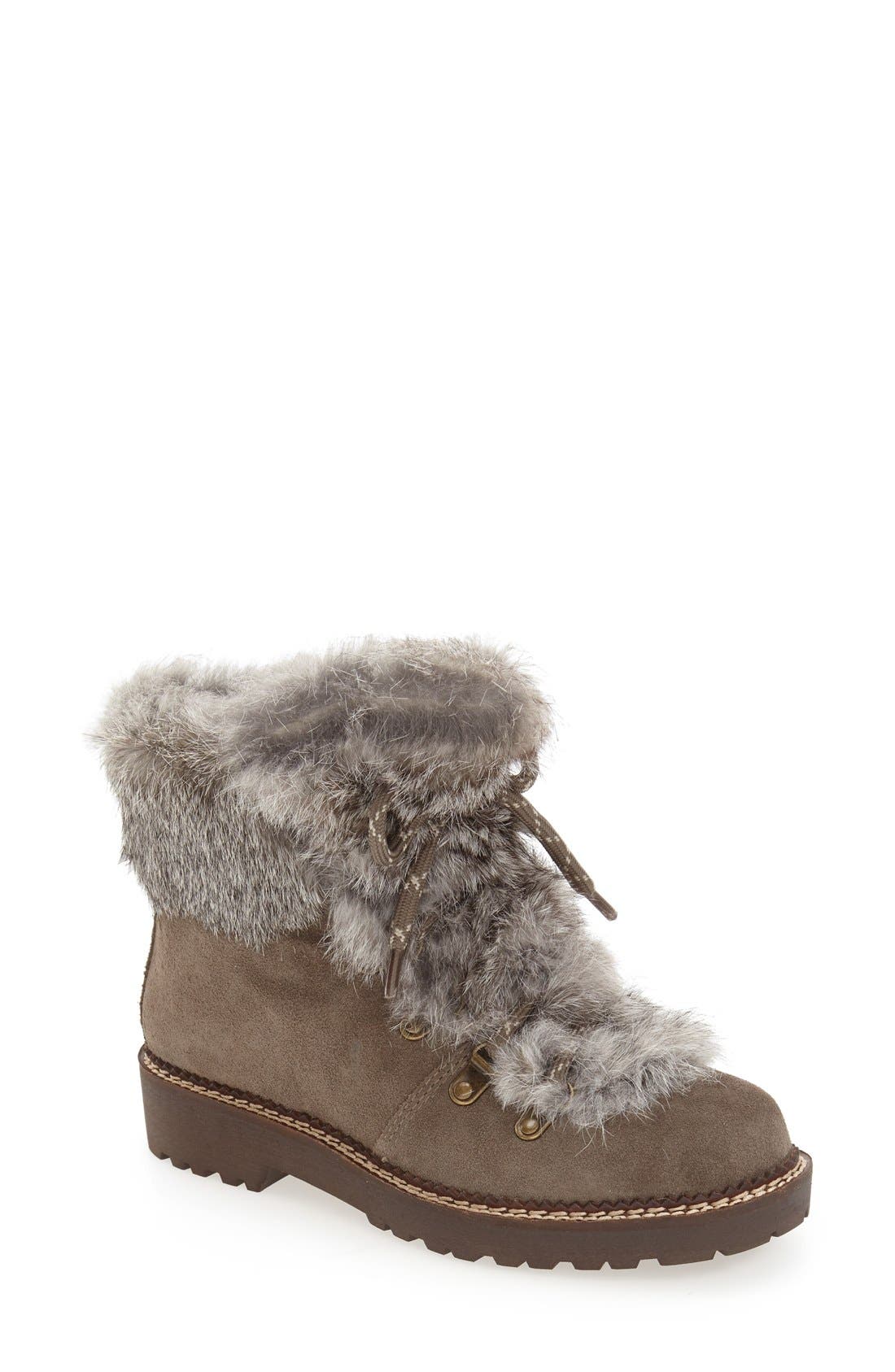 Arturo Chiang 'Philippa' Genuine Rabbit Fur Hiking Boot (Women ...