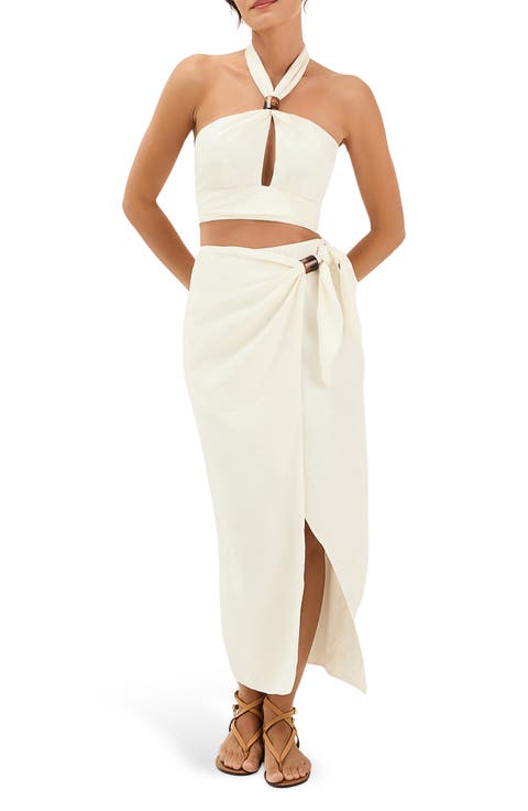 Luna Linen Blend Cover-Up Top