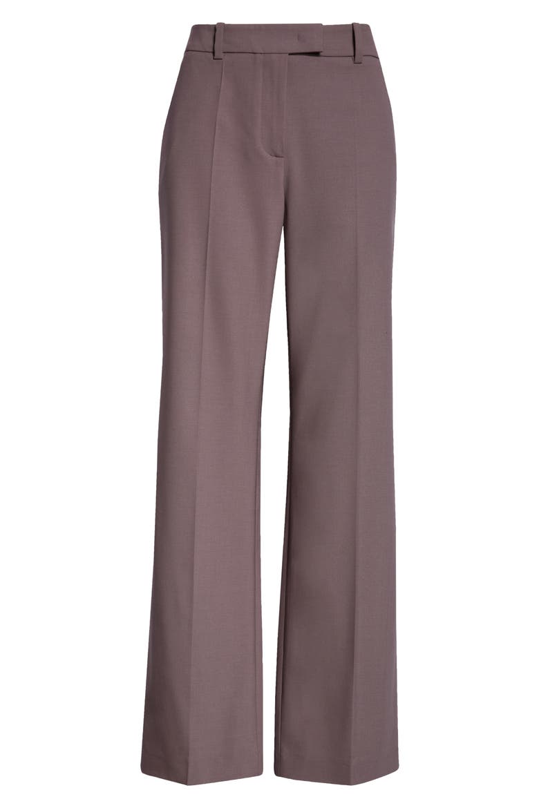 Straight Leg Stretch Virgin Wool Trousers, Alternate, color, VIOLA