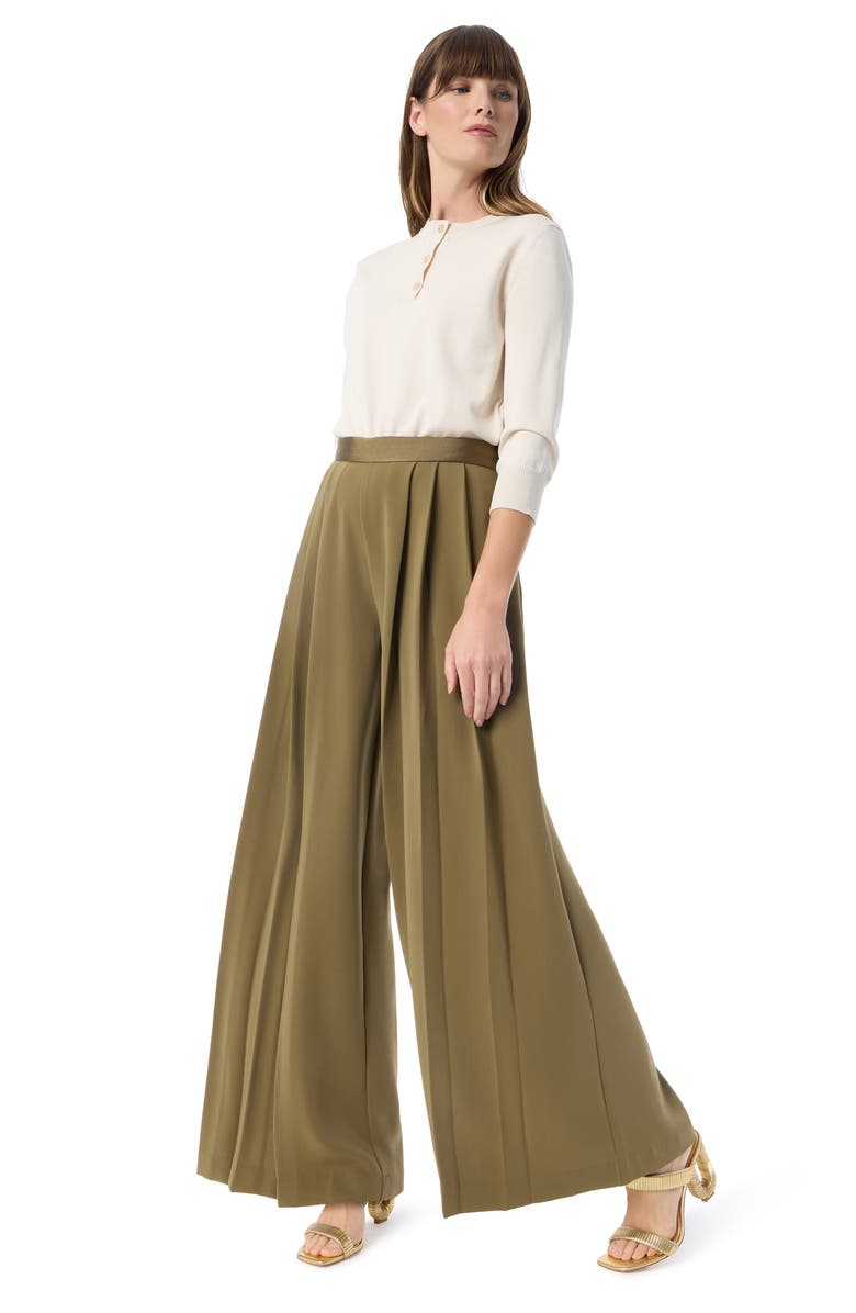 DO by Dee Ocleppo Alex Pleated Palazzo Pants, Alternate, color, Capers